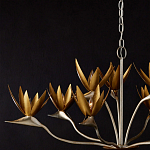Люстра с плафонами в виде цветов Golden Bird of Paradise варинант исполнения - 6 | Loft Concept в Орле