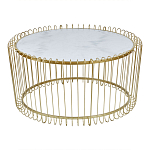 Журнальный столик с столешницей из мрамора на металлическом основании Table Vertical Planes варинант исполнения - 1 | Loft Concept в Орле