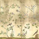 Обои ручная роспись Badminton Deep Rich Gold gilded paper варинант исполнения - 1 | Loft Concept в Орле