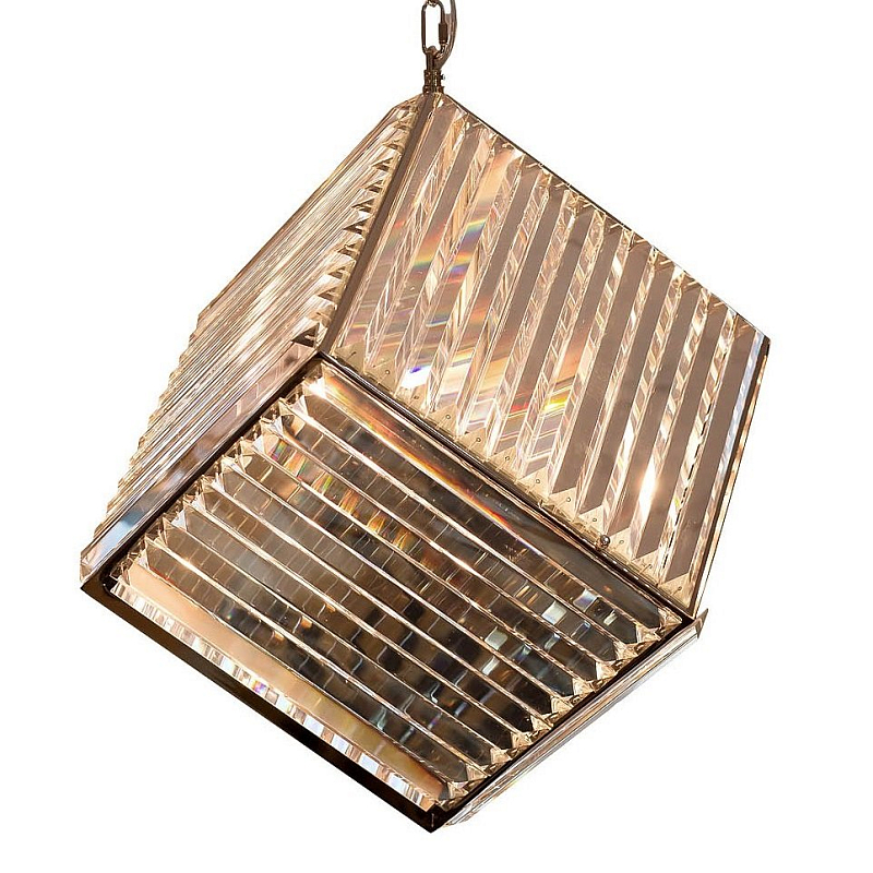 Люстра Cube Jalousie Pendant Глянцевое золото Черный Прозрачный Люстра Cube Jalousie Pendant Глянцевое золото Черный Прозрачный в Орле | Loft Concept
