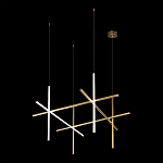 Люстра с 6-ю цилиндрическими плафонами на тонких тросах Trumpet tube варинант исполнения - 5 | Loft Concept в Орле