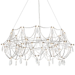 Люстра с каркасом из тонких металлических нитей и хрустальными подвесками Crystal Metal Threads Chandelier 100 варинант исполнения - 1 | Loft Concept в Орле
