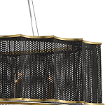 Люстра овальная в сочетании черного и золотого цвета Mesh Lighting варинант исполнения - 1 | Loft Concept в Орле