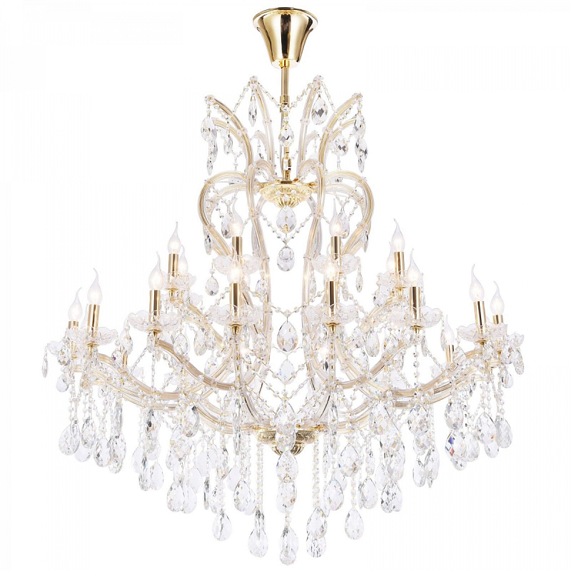 Люстра Pasquale Chandelier 24 Золотой Прозрачный Люстра Pasquale Chandelier 24 Золотой Прозрачный в Орле | Loft Concept