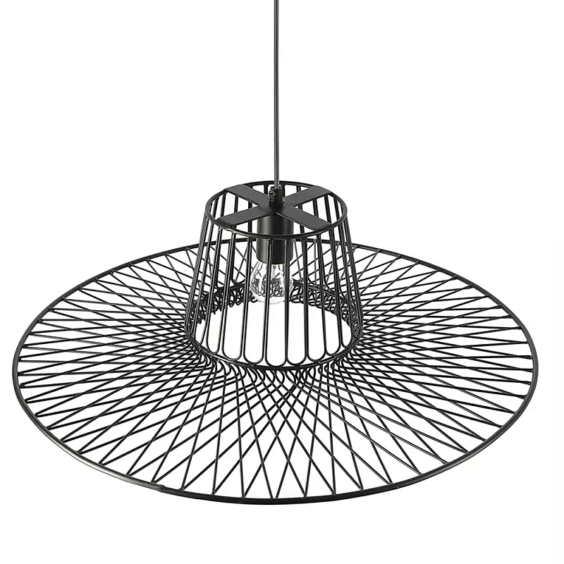 Подвесной светильник с плафоном из металлической сетки Lamp with Metal Mesh Shade Черный Подвесной светильник с плафоном из металлической сетки Lamp with Metal Mesh Shade Черный в Орле | Loft Concept