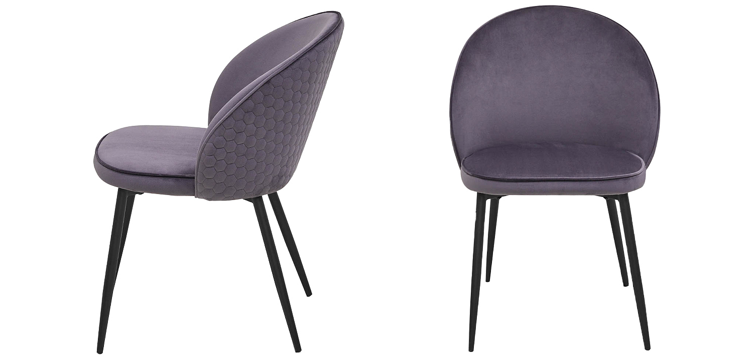 Стул с бархатной обивкой на металлических ножках Hexagon Pattern Chair Стул с бархатной обивкой на металлических ножках Hexagon Pattern Chair - Loft-Concept в Орле