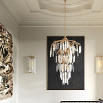 Люстра многоярусная с трубчатыми подвесками Dripping Crystals варинант исполнения - 4 | Loft Concept в Орле