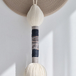 Аксессуар на стену диск из нитей Wall Decor White Thread Disc  варинант исполнения - 2 | Loft Concept в Орле