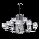 Люстра многоярусная с 15-ю цилиндрическими плафонами из стекла Laurent варинант исполнения - 2 | Loft Concept в Орле