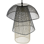 Подвесной светильник Black Grey Mesh Tube Lampshade Hanging Lamp варинант исполнения - 3 | Loft Concept в Орле