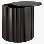 Черный приставной стол с местом для хранения Smart Textured Table варинант исполнения - 1 | Loft Concept в Орле
