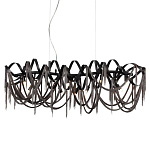 Люстра подвесная линейная с переплетенными металлическими лентами и цепочками Atlantis Chain варинант исполнения - 1 | Loft Concept в Орле