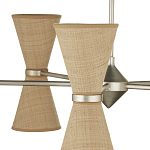 Люстра серебряного цвета с тканевыми абажурами Loft Rope Light варинант исполнения - 1 | Loft Concept в Орле