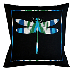 Подушка декоративная стрекоза сине-зеленая Ikat Pattern варинант исполнения - 1 | Loft Concept в Орле