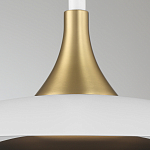 Подвесной светильник с плафоном в форме плоского купола и белой шарообразной лампой Eurofase варинант исполнения - 11 | Loft Concept в Орле