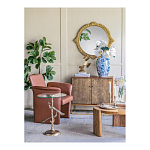 Столик с круглой стеклянной столешницей и корпусом в виде двух павлинов на ветке Table Two Peacocks варинант исполнения - 8 | Loft Concept в Орле