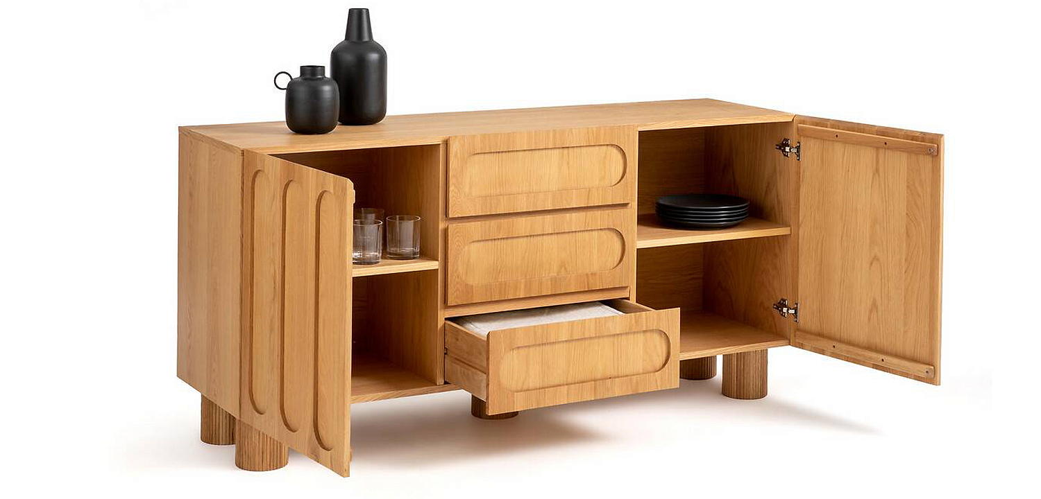Комод Jakob Oak Chest of Drawers из массива дуба с 3-мя ящиками и 2-мя дверцами Комод Jakob Oak Chest of Drawers из массива дуба с 3-мя ящиками и 2-мя дверцами - Loft-Concept в Орле