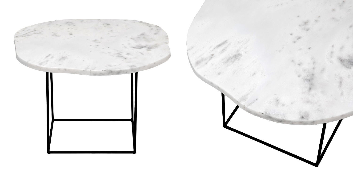 Кофейный стол с белой мраморной столешницей Gillespie Coffee Table White Кофейный стол с белой мраморной столешницей Gillespie Coffee Table White - Loft-Concept в Орле