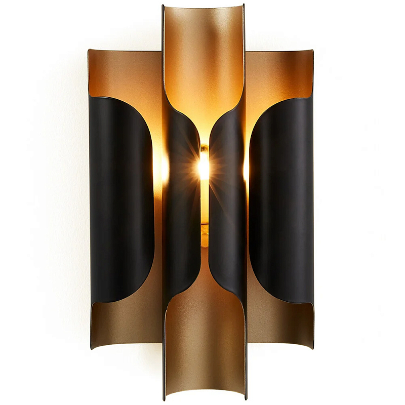 Бра из металла Dolton Wall Lamp Black Черный Латунь в Орле | Loft Concept 
