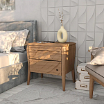 Тумба прикроватная из массива дуба с 2-мя ящиками Tasteful Furniture варинант исполнения - 3 | Loft Concept в Орле