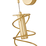 Бра светодиодное из металла со спиральным декоративным элементом золотое Metal Spiral варинант исполнения - 2 | Loft Concept в Орле