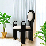 Стул черный из дерева с круглой спинкой Chair in Neoclassical Style варинант исполнения - 1 | Loft Concept в Орле