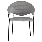 Серый стул с обивкой из искусственной замши Alexis варинант исполнения - 2 | Loft Concept в Орле