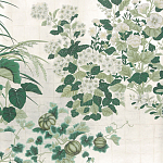 Обои ручная роспись Uki Hana Original Colourway on 12 Carat White Gold gilded paper варинант исполнения - 2 | Loft Concept в Орле