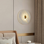 Бра в форме диска из натурального камня с декоративным центральным элеменом Cryptocrystalline Stone варинант исполнения - 3 | Loft Concept в Орле