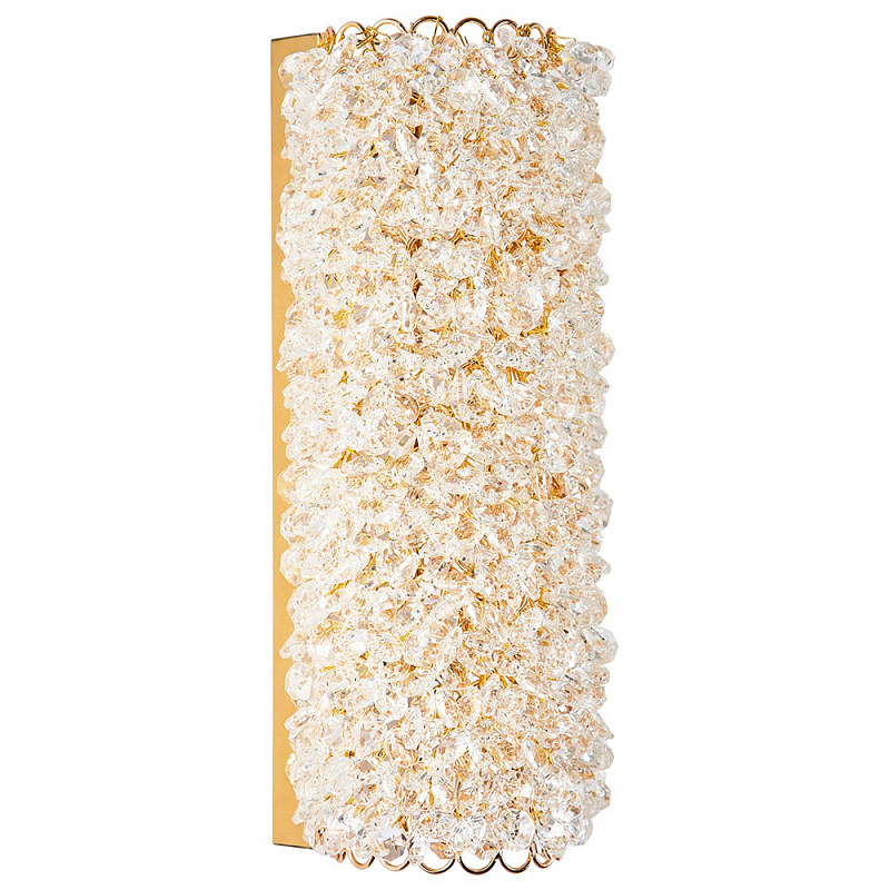 Бра с хрустальным плафоном Amber Crystal Wall Lamp 30 Золотой Прозрачное Стекло Янтарный в Орле | Loft Concept 