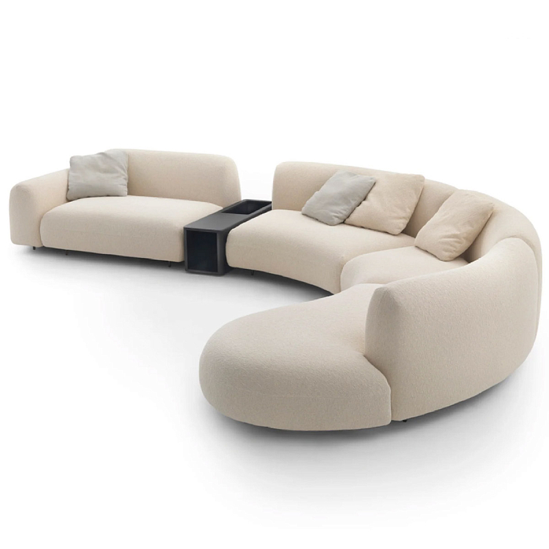 Большой диван для гостиной California Sofa Молочный Латунь Черный Большой диван для гостиной California Sofa Молочный Латунь Черный в Орле | Loft Concept