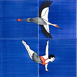 Плитка с узором Аист варинант исполнения - 1 | Loft Concept в Орле