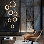 Подвесной светильник в форме кольца Cryptocrystalline Stone варинант исполнения - 5 | Loft Concept в Орле