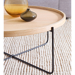 Журнальный стол с круглой деревянной столешницей Urban Style Space варинант исполнения - 3 | Loft Concept в Орле