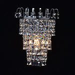 Бра настенное цвета хром с прозрачными квадратными хрустальными подвесками Crystal Regena варинант исполнения - 2 | Loft Concept в Орле