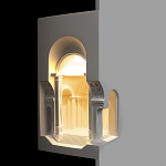 Встраиваемый в стену гипсовый светильник под покраску с арками и рельефными колоннами Antiquity Athena варинант исполнения - 1 | Loft Concept в Орле