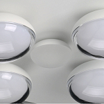 Потолочный светильник овальной формы белого цвета с 7-ю лампами Lunar Pebbles варинант исполнения - 11 | Loft Concept в Орле