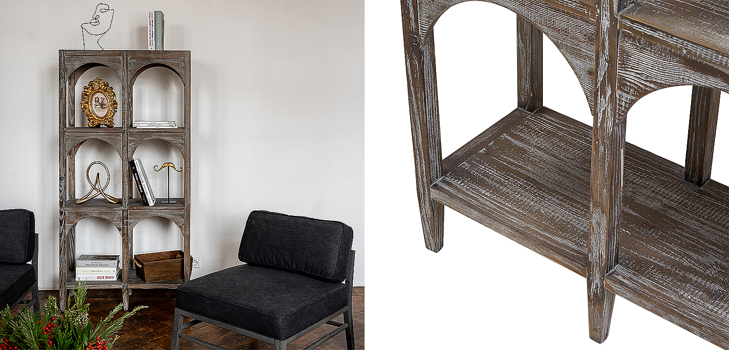 Стеллаж Rehan Wood Rack Стеллаж Rehan Wood Rack - Loft-Concept в Орле