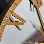 Часы настенные зеркальные с золотым металлическим циферблатом Mirror Tower Clock варинант исполнения - 2 | Loft Concept в Орле