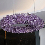 Люстра кргулая из фиолетового хрустального камня Purple Diamond варинант исполнения - 3 | Loft Concept в Орле