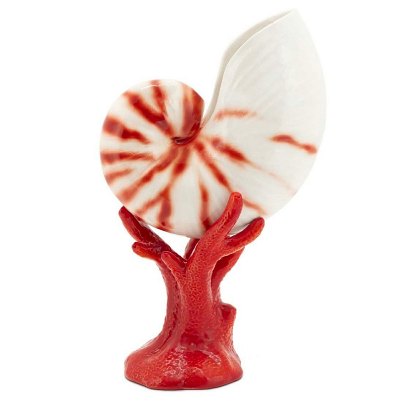 Статуэтка Seashell Bisc. With Base Белый Красный Черный Статуэтка Seashell Bisc. With Base Белый Красный Черный в Орле | Loft Concept