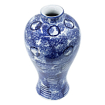 Ваза из фарфора сине-белого цвета Blue & White Ornament  варинант исполнения - 1 | Loft Concept в Орле