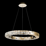 Люстра золотая в форме кольца с мозаичным хрустальным оформлением Sparks of Crystal варинант исполнения - 3 | Loft Concept в Орле