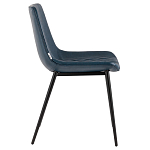 Стул с обивкой из экокожи темно-синего цвета RHOMBUSES UPHOLSTERY варинант исполнения - 5 | Loft Concept в Орле