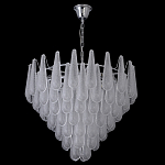 Люстра с подвесками из рифленного стекла в форме капель Textured Glass Chandelier варинант исполнения - 8 | Loft Concept в Орле