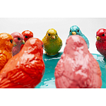 Декоративное дизайнерское блюдо разноцветные попугаи  варинант исполнения - 3 | Loft Concept в Орле