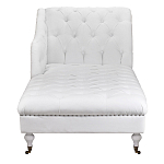 Кушетка белая с мягкой обивкой из велюра Michael Couch варинант исполнения - 4 | Loft Concept в Орле