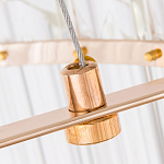 Люстра подвесная круглая с прозрачными хрустальными трубками и золотистым каркасом Диаметр 44 см Hexagon Tube Light варинант исполнения - 4 | Loft Concept в Орле