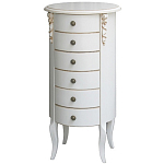 Круглый небольшой комод в стиле прованс с 6-ю ящиками Montmartre Provence Chest of Drawers варинант исполнения - 1 | Loft Concept в Орле