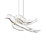 Подвесной светильник с прозрачной стеклянной птичкой Serip Voa варинант исполнения - 6 | Loft Concept в Орле